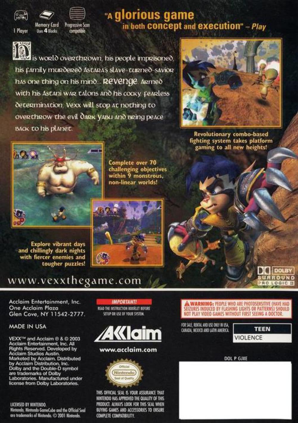 Amazon.com: Vexx - GameCube : Video Games